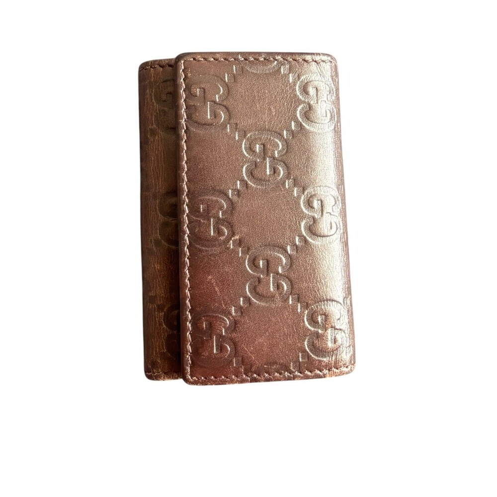 Authentic Gucci Guccissima Brown Leather 6 Key Holder Wallet Made in Italy - Picture 5 of 11